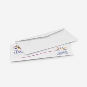 Sobres blancos tamaño medio oficio personalizados