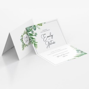 Invitaciones rectangulares plegadas