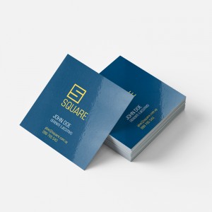 Tarjetas personales cuadradas impresas a color laminadas